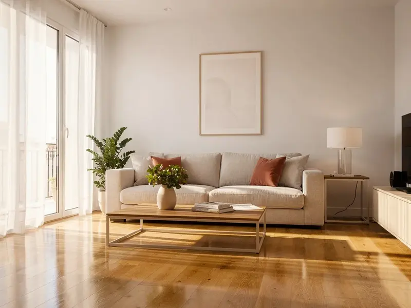 Salón de hogar moderno recién limpiado en Vitoria-Gasteiz